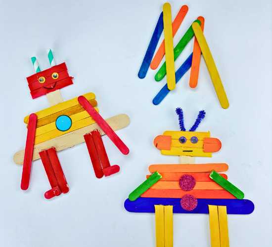 Popsicle Stick Robot Craft