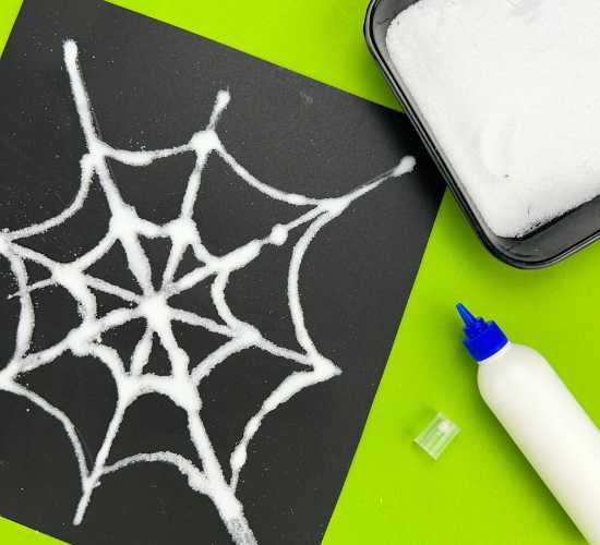 Spider Web Salt Painting