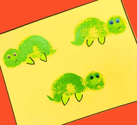 Sponge Turtle Painting