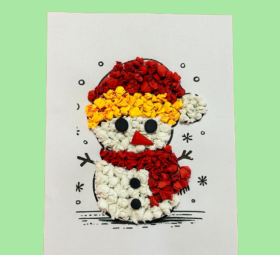 Winter Crumple Art