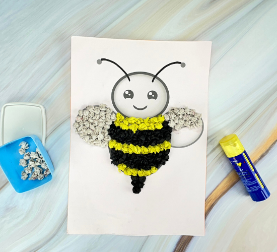 Bee Crumple Art