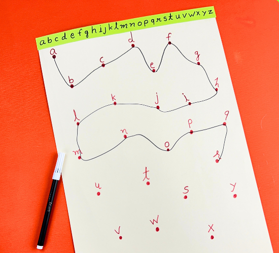 Alphabet Dot to Dot Match