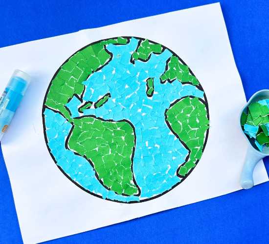Torn Paper Earth Day Craft
