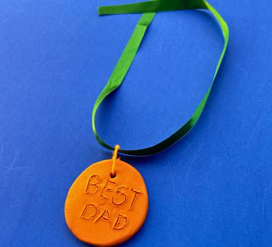 Father's Day Playdough Medal