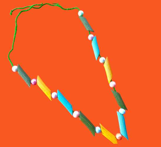 Mardi Gras Pasta Necklace