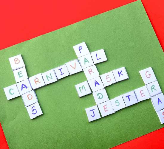 Mardi Gras Cross Word