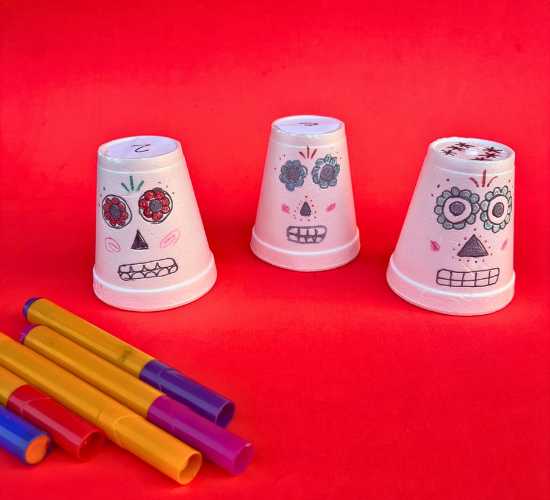 Paper Cup Sugar Skull Craft