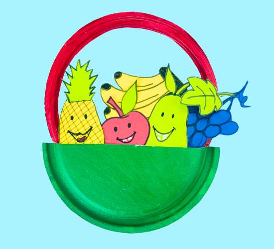 Paper Plate Fruit Basket