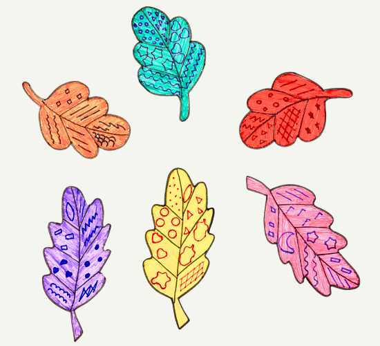 Colorful Paper Leaves
