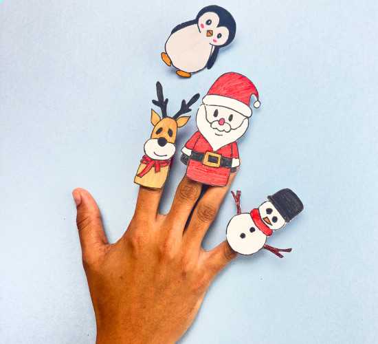 December Finger Puppets