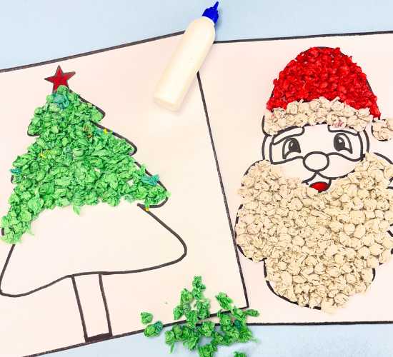 December Crumple Art