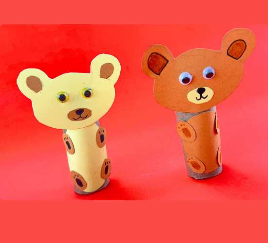 Cardboard Tube Bear Craft