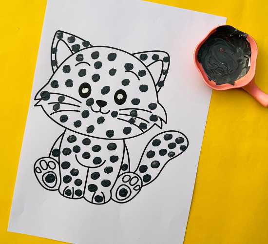 Finger Print Cat Art