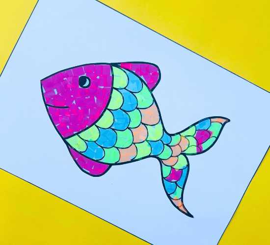 Paper Tearing Fish Art
