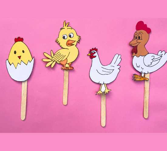 Chicken Paper Puppet