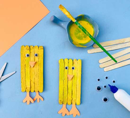 Popsicle Stick Chicken Craft
