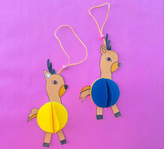 Paper Deer Ornament