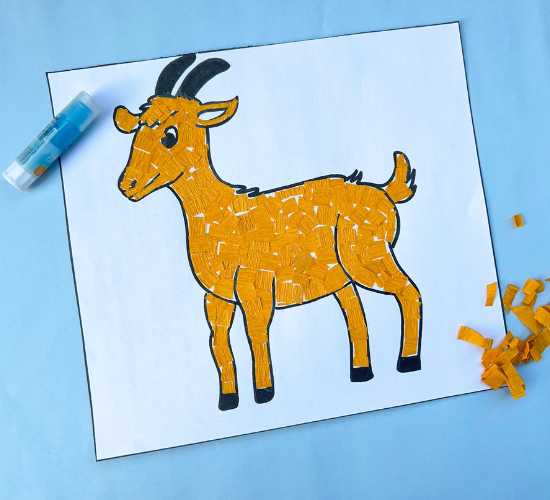 Torn Paper Goat