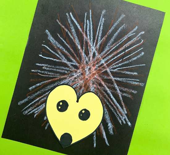 Chalk Art Hedgehog