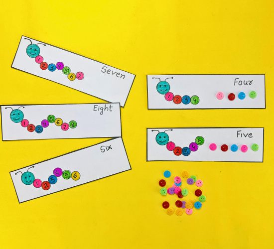 Button Counting Caterpillar