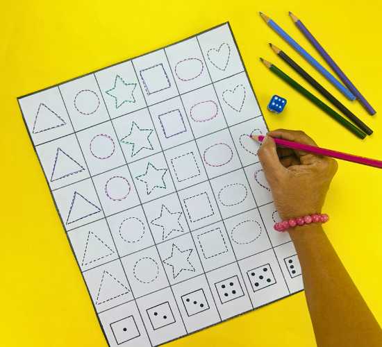 Roll Dice & Trace Shapes