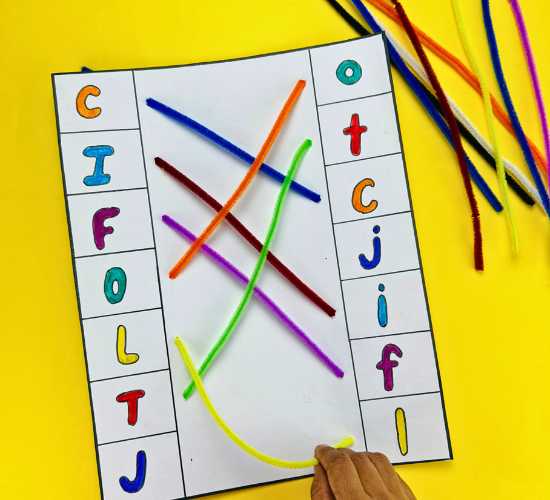 Pipe Cleaner Letter Match