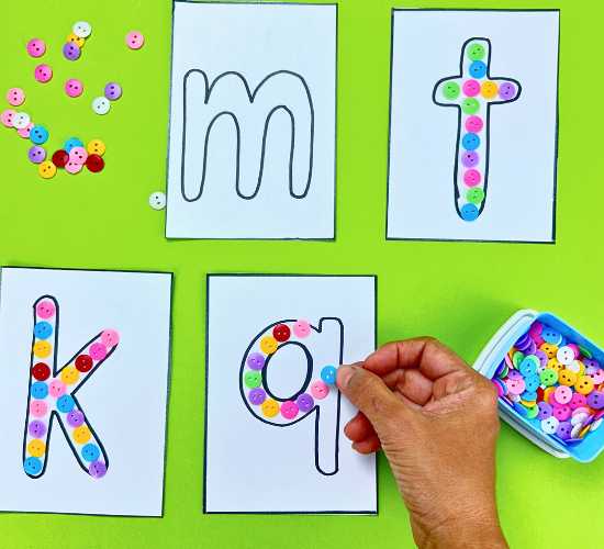 Fine Motor Letter Cards