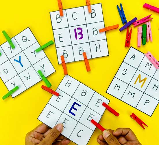 Letter Recognition Clip Card