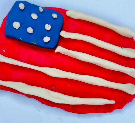 Playdough American Flag Craft