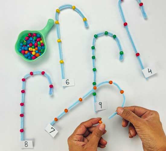 Candy Cane Beads Counting