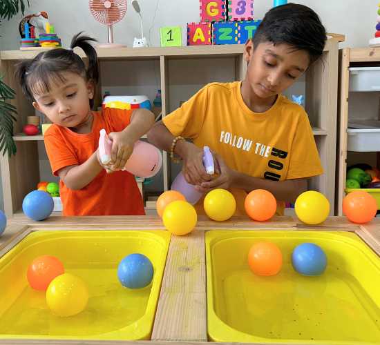 Water and Ball Play Activity