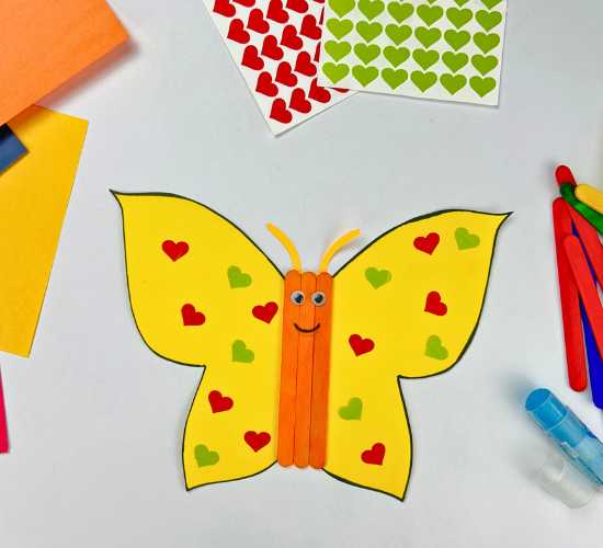 Popsicle Stick Butterfly Craft