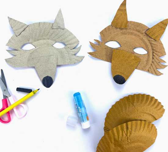 Wolf Paper Plate Mask