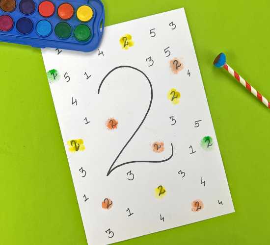 Math Number Color Stamping