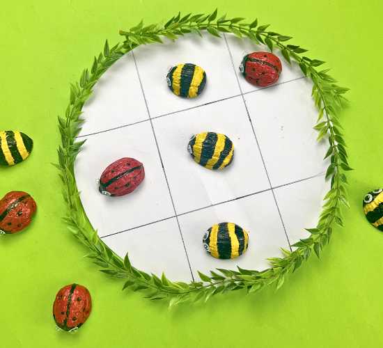 Walnut Shells Tic Tac Toe