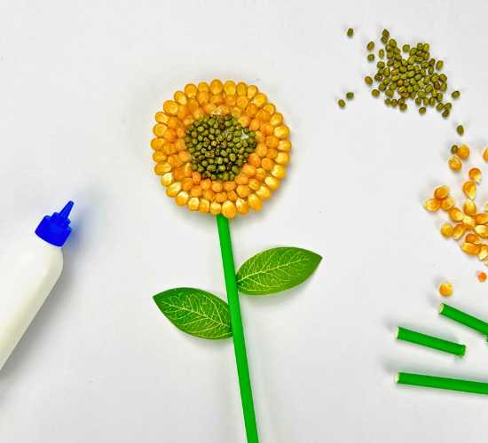Corn Sunflower Craft