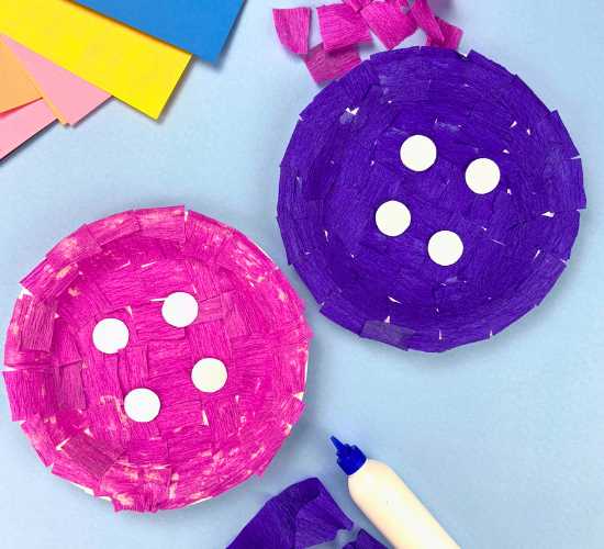 Crepe Paper & Paper Plate Buttons Craft