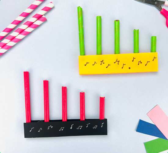 Homemade Straw Pan Flute