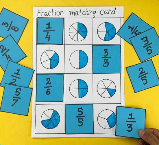 Fraction Matching Card