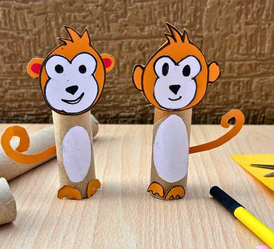 Paper Roll Monkey Craft