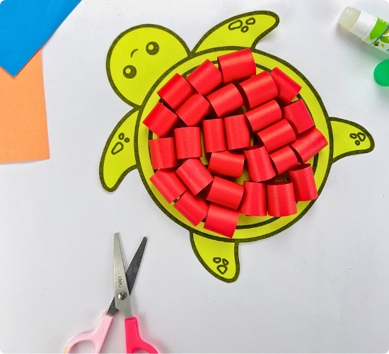 Paper Loop Turtle Craft
