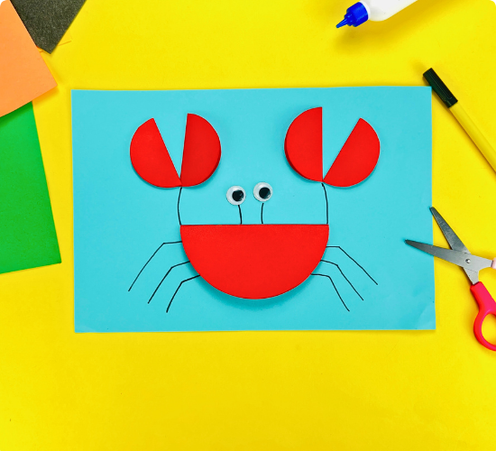 Paper Circle Crab Craft