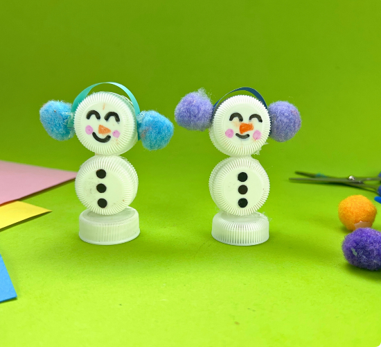 Bottle Cap Snowman