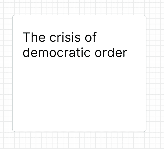 The crisis of democratic order