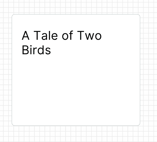 A Tale of Two Birds