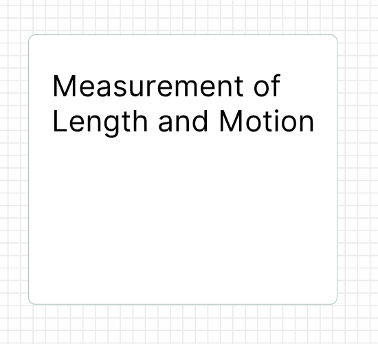 Measurement of Length and Motion