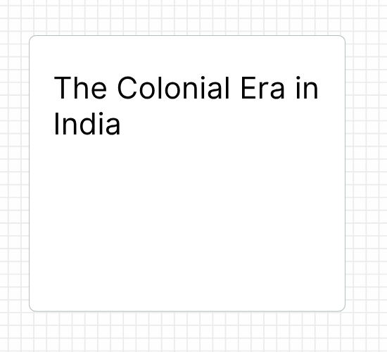 The Colonial Era in India
