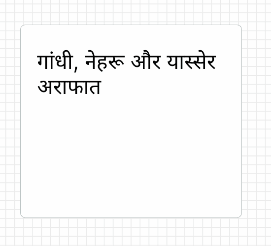 गांधी, नेहरू और यास्सेर अराफात