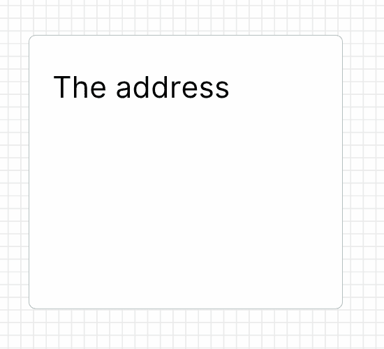 The address