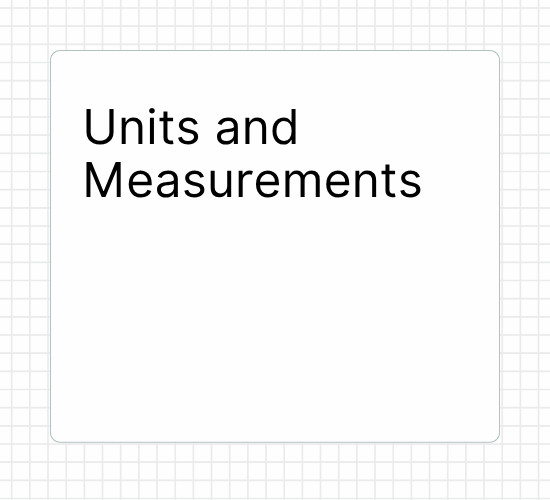 Units and Measurements